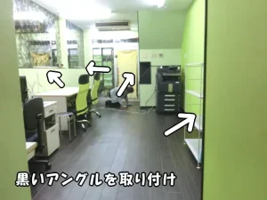 各所にアングルを取り付けた様子